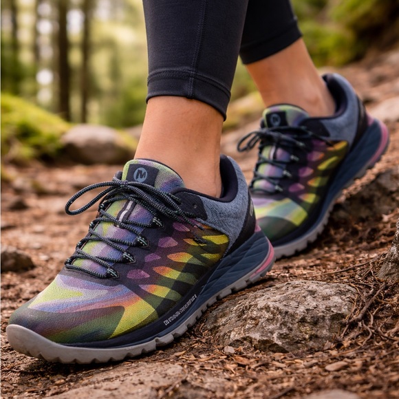 Merrell Shoes - Merrell Women’s Trail Sneakers 9.5W Multicolor Rainbow Hiking Athletic Shoes